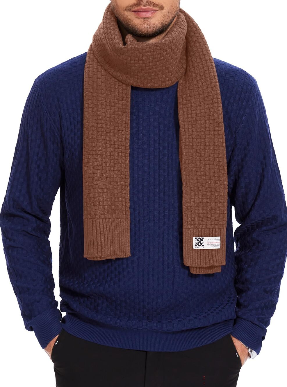 3005 Winter Scarf Soft Warm Waffle knitted Classic Fashion Cold Weather